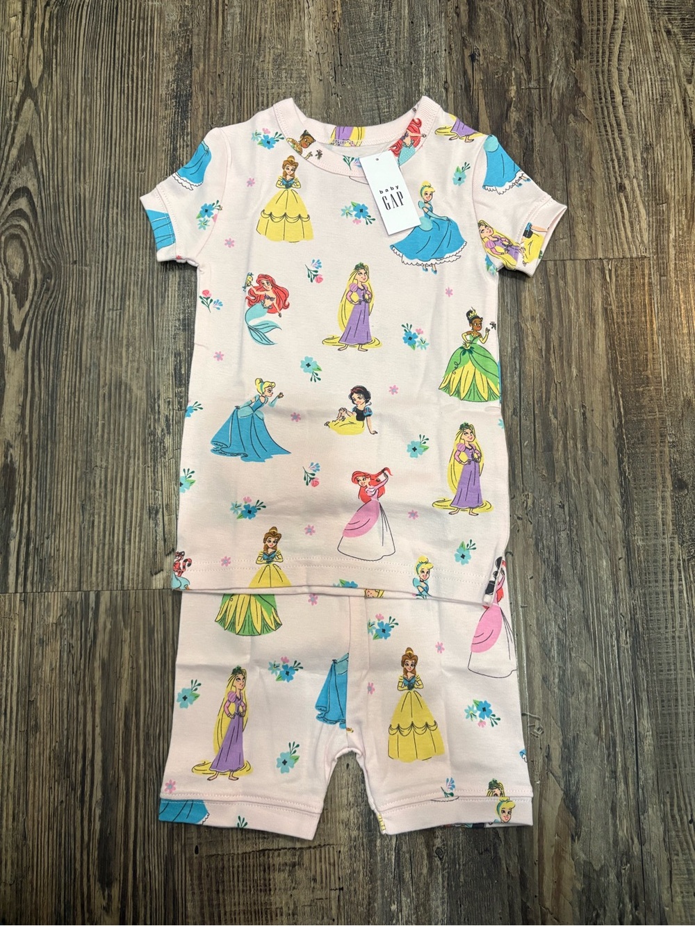 GAP Toddler Pink Disney Princess Short Pajama Set